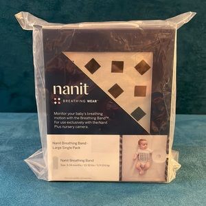 🧡💜 NIB Nanit Breathing Band in Pebble Grey, large size for 3-24 months